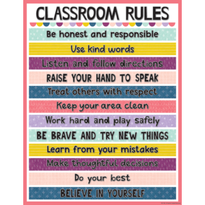 Oh Happy Day Classroom Rules Chart 17" x 22" (43cm x 56 cm)