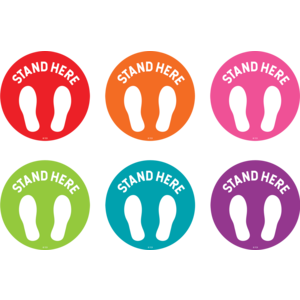 Spot On Floor Markers Stand Here - 4"(10.1cm)