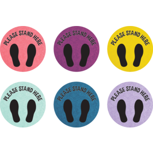 Spot On Floor Markers Oh Happy Day Please Stand Here - 10.5"(26.6cm)