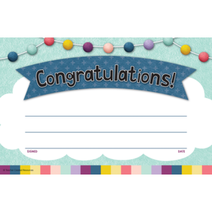 Oh Happy Day Congratulations Awards (8.4''x5'')(21.5cmx13.9cm)(25pcs)