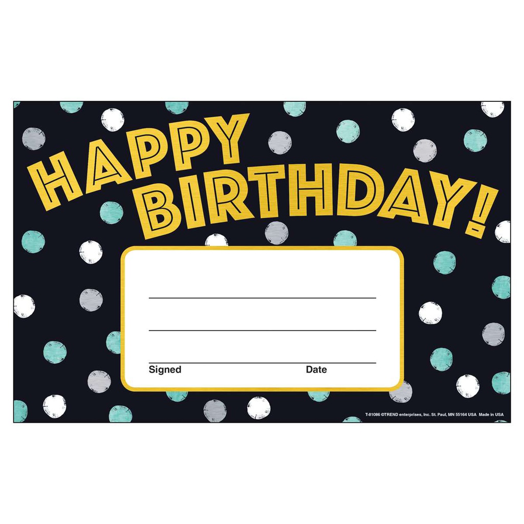 I*Metal Birthday Recognition Awards  (13.9cm x 21.5 cm)   (30 pcs)