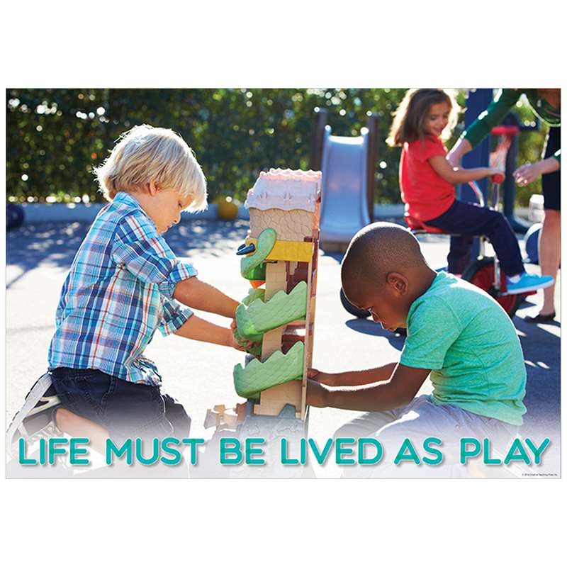 Life Must Be Lived As Play Inspire U Poster (18.8''x13'')(48cmx33.5cm)