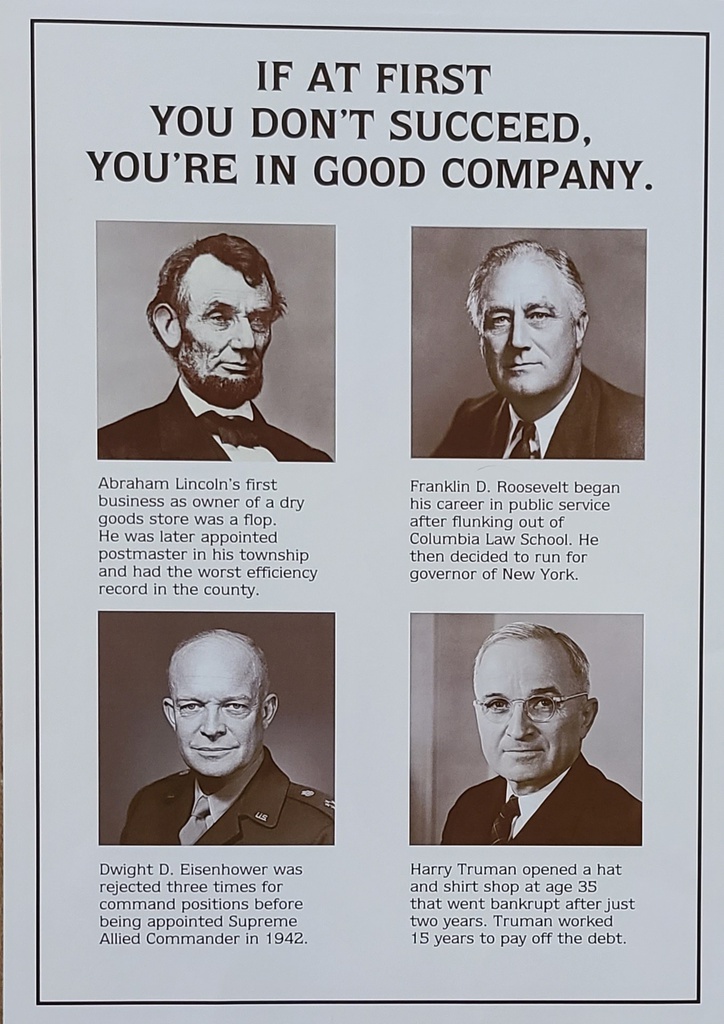If At First You Don't Succeed Good Company Poster (18.8''x13.2'')(48cmx33.7cm)
