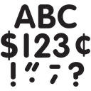 Black Classic 4" Letters Uppercase Pack (81 pcs total)