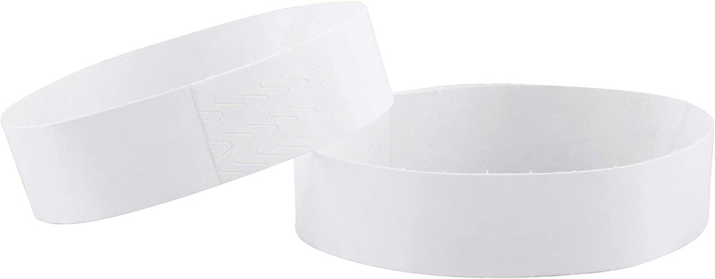 WHITE - Wristco 1" Tyvek Wristbands (numbered) - 500 Ct.