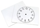 PACON CLOCKFACE WHITEBOARD 9" x 12" (23cm x 30.5cm) 2-SIDED, CLOCKFACE/PLAIN SINGLE