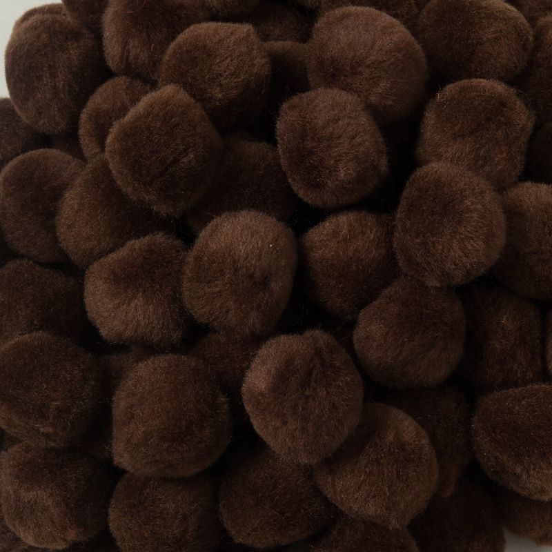 CREATIVITY STREET POM PONS 1" (2.54cm) BROWN (100pcs)