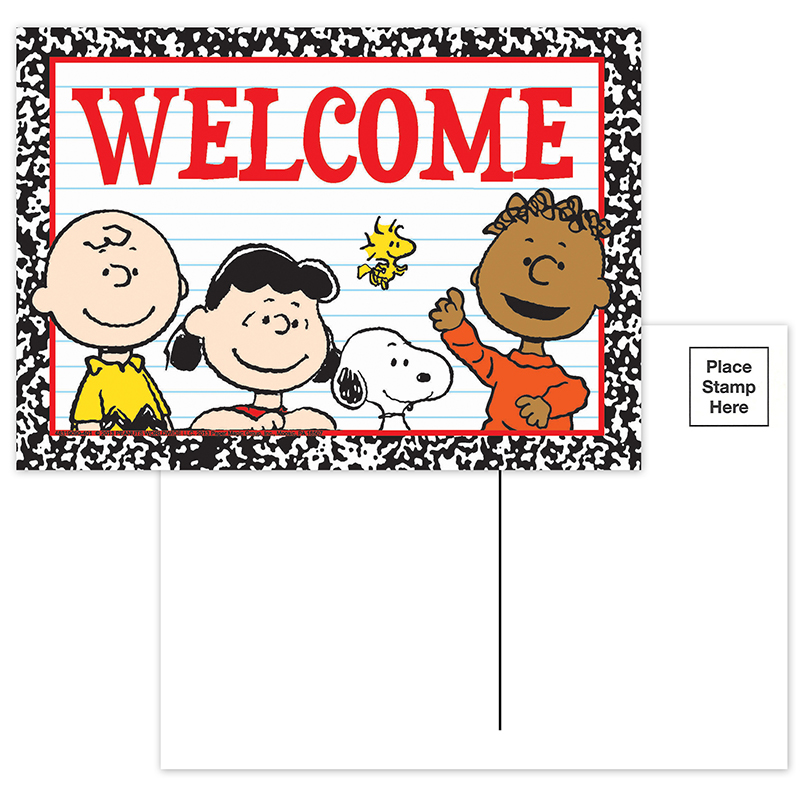 PEANUTS WELCOME!  POSTCARDS(36/pkg)(4.3''x6'') (11cmx15.3cm)