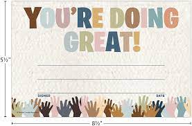 EVERYONE IS WELCOME YOU'RE DOING GREAT Awards 5.5" x 8.5" (14cm x 21.5cm)