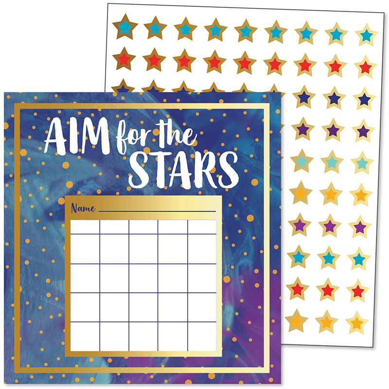 *GALAXY AIM FOR THE STARS MINI INCENTIVE CHARTS (30 charts  630 stickers) 4.75"x5"(12cmx12.7cm)