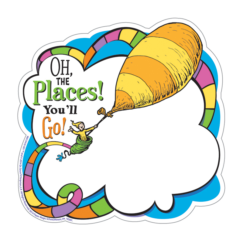 DR SEUSS OH THE PLACES...  Accents (5.5" x 5.5" (14cm x 14cm) (36/pack)