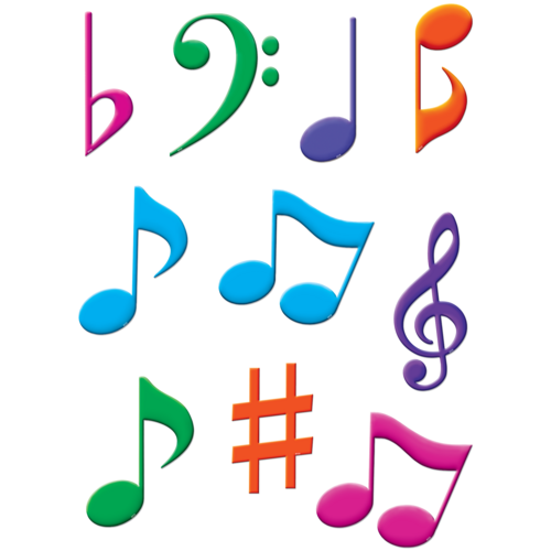 MUSICAL NOTES ACCENTS  (5.5" x 5.5") (14cm x14cm) (30/pack)