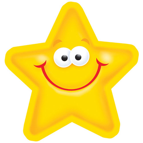 SMILEY STARS Mini Accents  (3" (7.6cm)  (36 pcs)