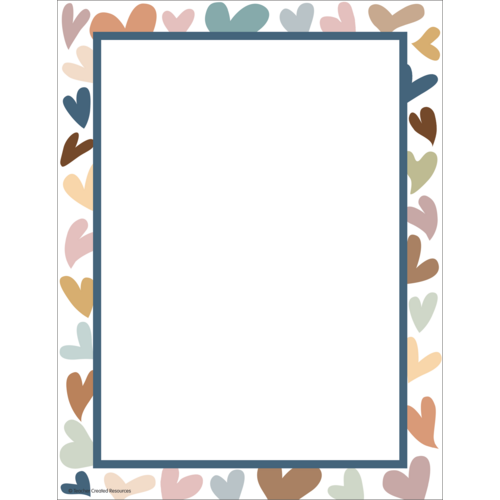 Everyone is Welcome Hearts Computer Paper (8.5" x 11")(27.9cmx21.5cm)