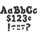 BLACK SASSY SOLIDS (5"-12.7cm) BOLD BLOCK Letters Combo Pack (238 pcs)