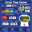 Circle Time Center BLUE POCKET CHART 39" x 41" (99cm x 104cm)