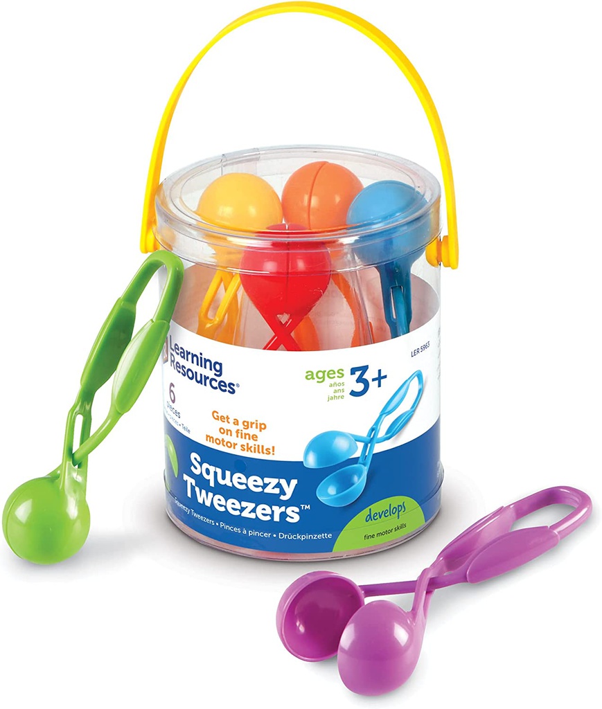SQUEEZY TWEEZERS, Set of 6 (Ages:3+)