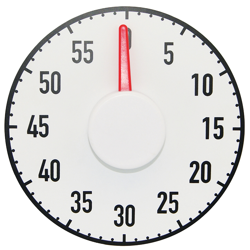 THE BIG TIMER- 60 minute countdown magnetic (7.5" diameter (19cm diameter)