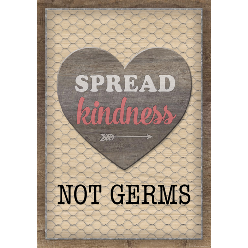 Spread Kindness Not Germs Positive Poster 19"x 13.5" (48cm x 35cm)