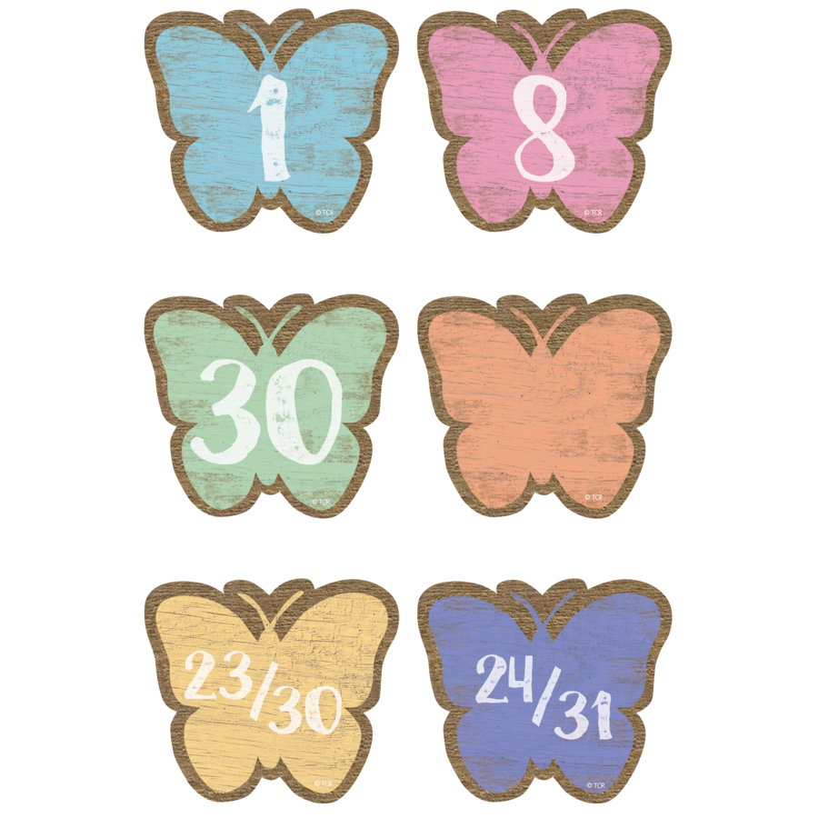 Home Sweet Classroom Butterflies Calendar Days (36/pkg)(2.75''x2.25'')(7cmx5.7cm)
