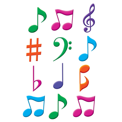 MUSICAL NOTES Mini Accents   (3" =7.5cm) (36pcs)