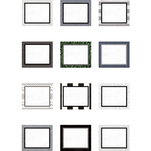 MODERN FARMHOUSE BLANK CARDS Mini Accents  (3"x2.25") (7.5cm x 5.7cm) (36pcs)