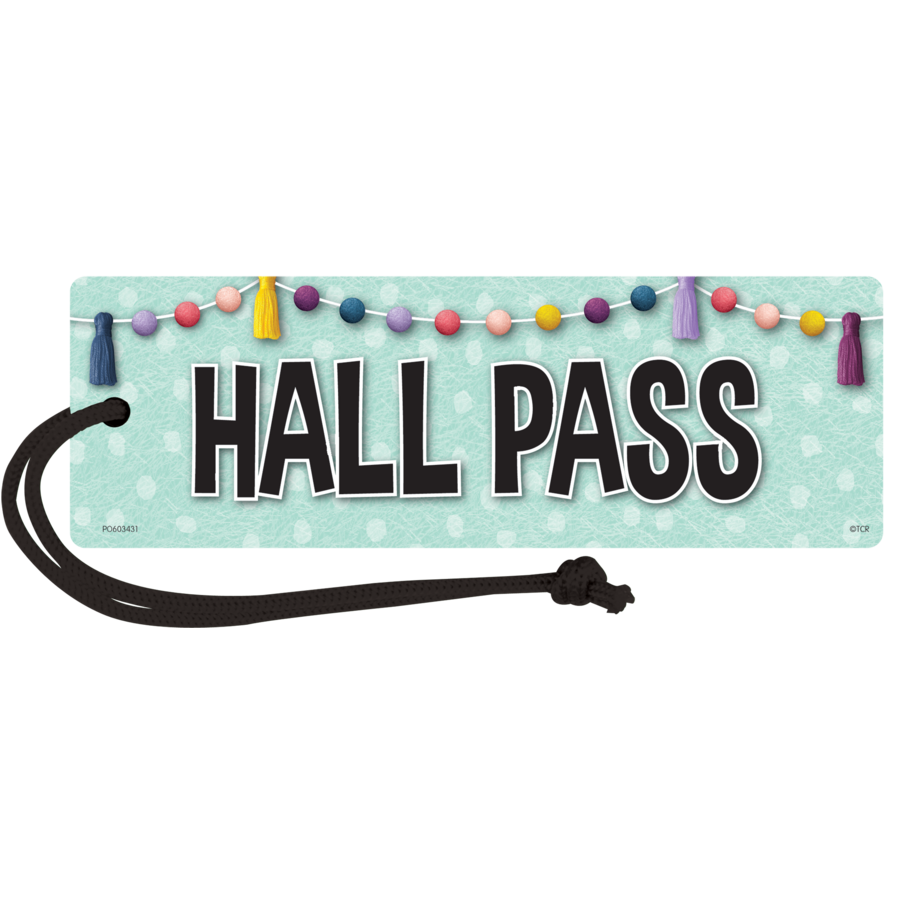 OH HAPPY DAY Magnetic Hall Pass (6.75''x2.25'')(17cmx5.7cm)