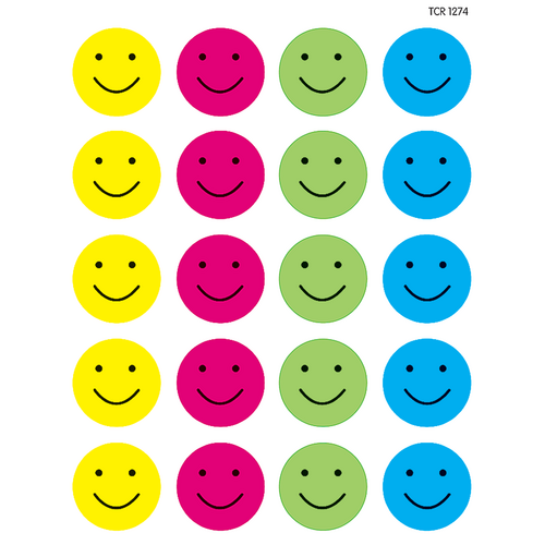 HAPPY FACES Stickers (120/pkg)  (1"-2.5cm)
