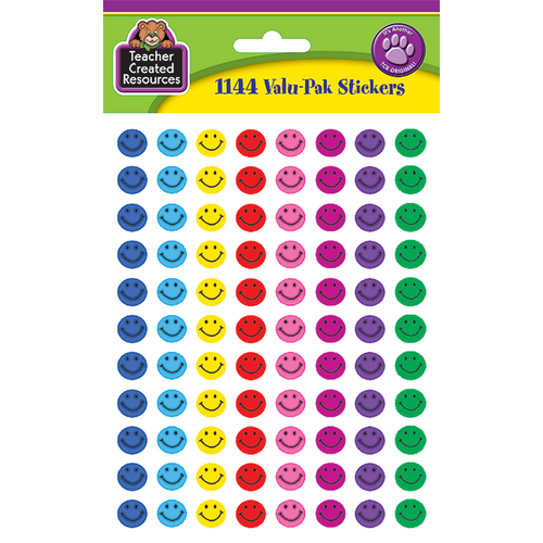 HAPPY FACE Mini Stickers Valu-Pak (1144/pkg) (0.375"-1cm)