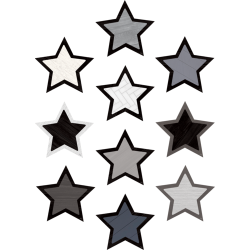 MODERN FARMHOUSE STARS ACCENTS    (6" (15cm) (30/pkg)