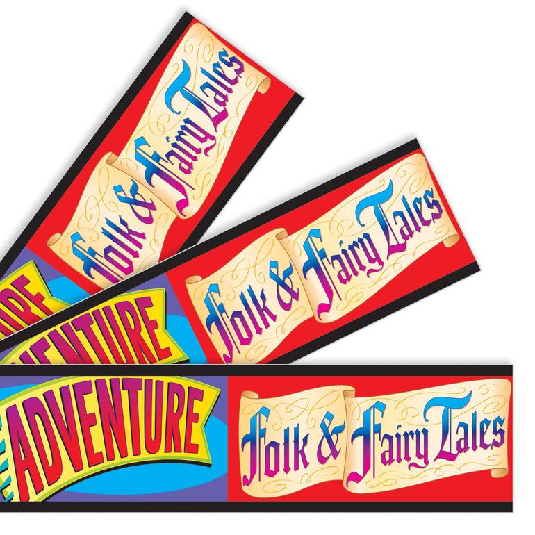 LITERARY GENRES BORDER  (35.5'x2.75")(10.8mx7cm)