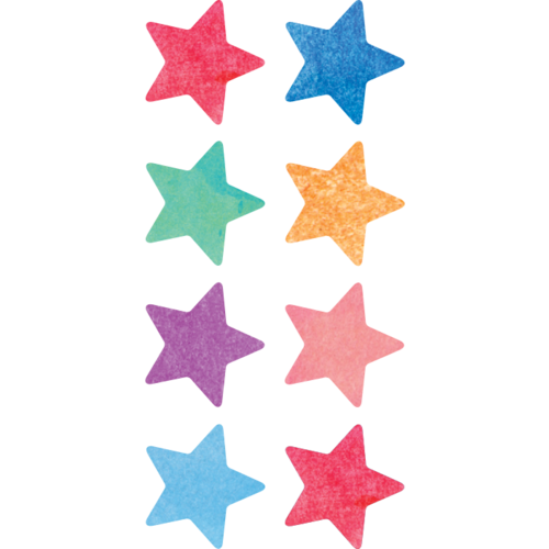 WATERCOLOR Stars Mini Stickers (378/pkg)(0.5''-1.2cm)
