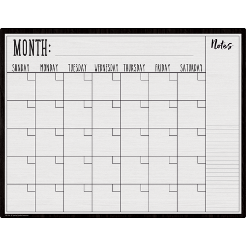 Modern Farmhouse Calendar Write-On/Wipe-Off Chart (17''x22'')(43cmx56cm)