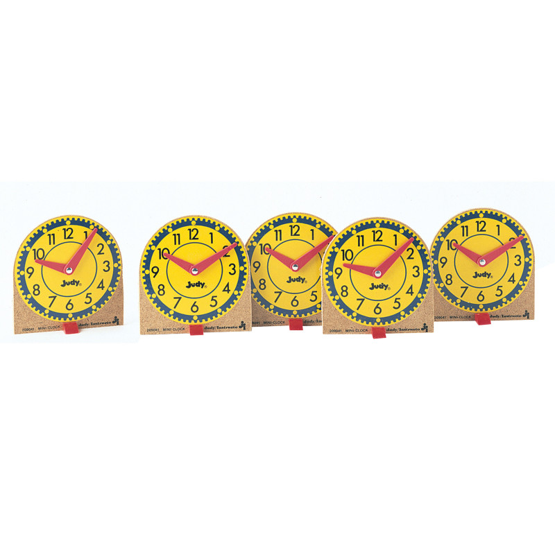 ORIGINAL MINI CLOCKS 12-PK WOOD (4.1" x 4.5")(10.4cmx11.4cm)