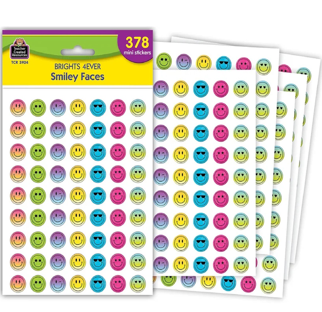 Brights 4Ever Smiley Faces Mini Stickers(378stickers) (0.4''-1cm)