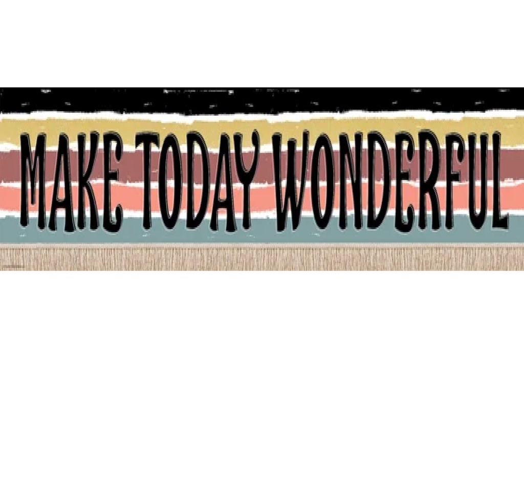 Wonderfully Wild Make Today Wonderful Banner (8''x39'')(20.3cmx99cm) (1pc)