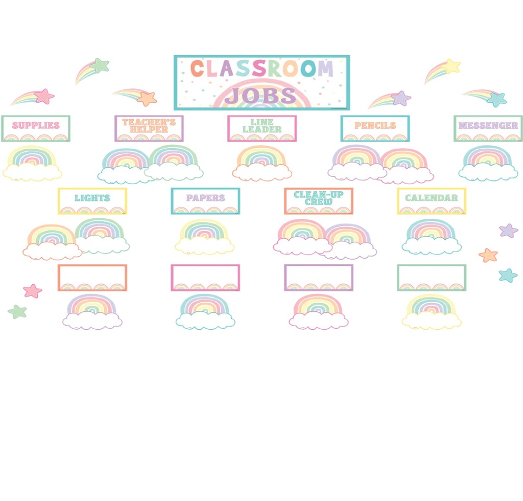Pastel Pop Classroom Jobs Mini BB Set 12''x5.1''(30.4cmx12.9cm)(68pcs)