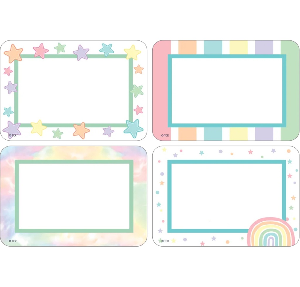 Pastel Pop Name Tags/Labels - Multi-Pack (3.5''x2.5'')(8.8cmx6.3cm)(36pcs)