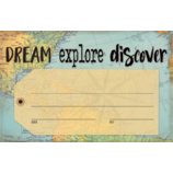 Travel the Map Dream Explore Discover Awards (21.5cmx13.9cm)(8.4''x5.4'')(25pcs)