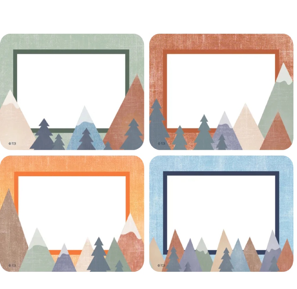 Moving Mountains Name Tags/Labels - Multi-Pack (3.5''x2.5'')(6.3cmx8.8cm)(36pcs)