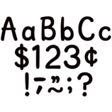 Black (4"-10cm) Modern Classic Letters Combo Pack (257pcs)
