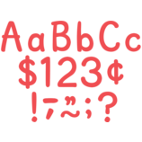 Melon Red (4"-10cm) Modern Classic Letters Combo Pack (257pcs)