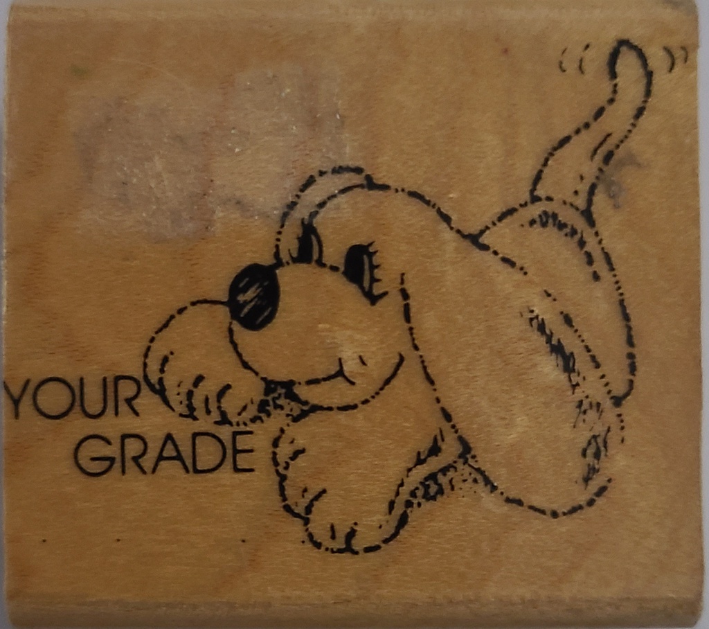 YOUR GRADE (DOG) STAMP (2.3''x2'')(5.8cmx5cm)