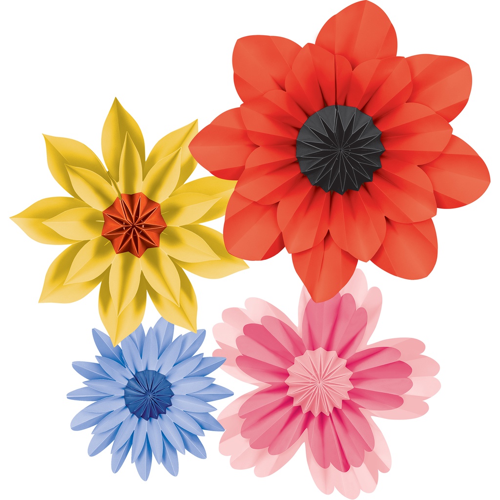 Wildflowers Paper Flowers accents (4pcs)