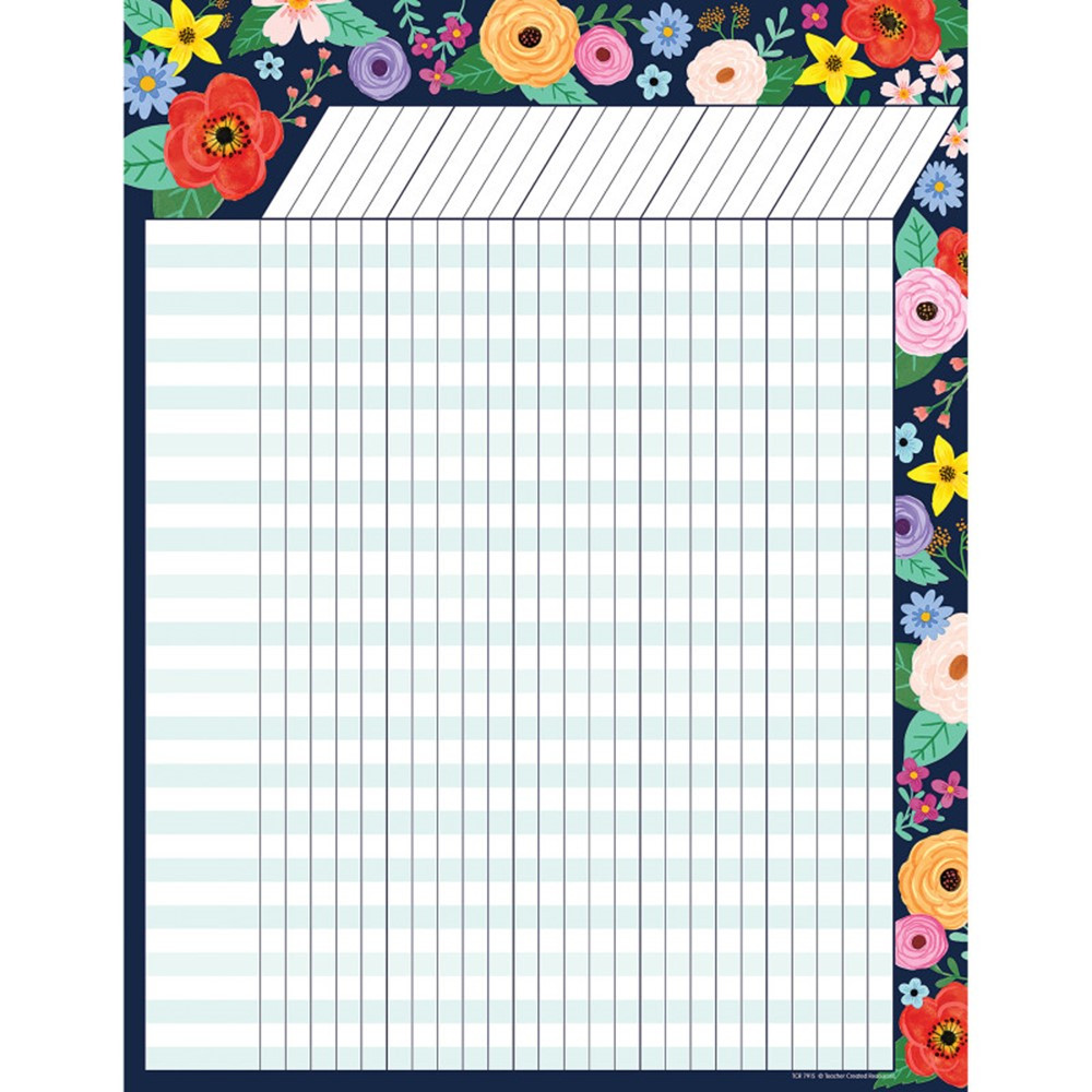 Wildflowers Incentive Chart (17''x22'')(43cmx55.8cm)