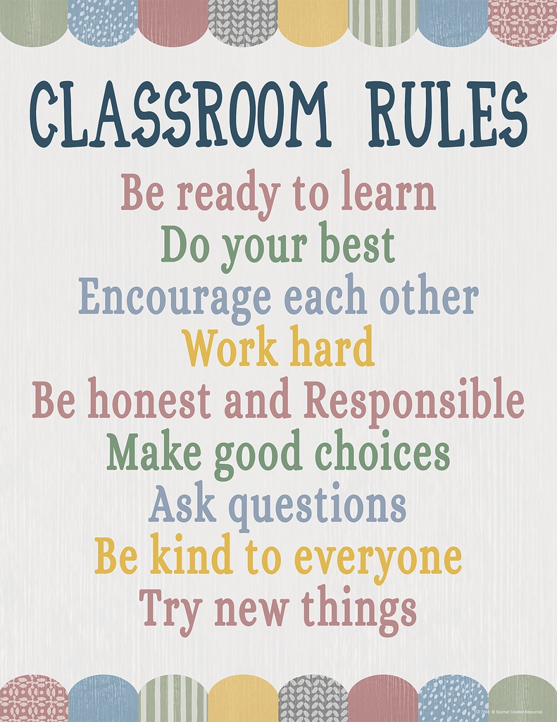 Classroom Cottage Classroom Rules Chart (17''x22'')(43cmx55.8cm)