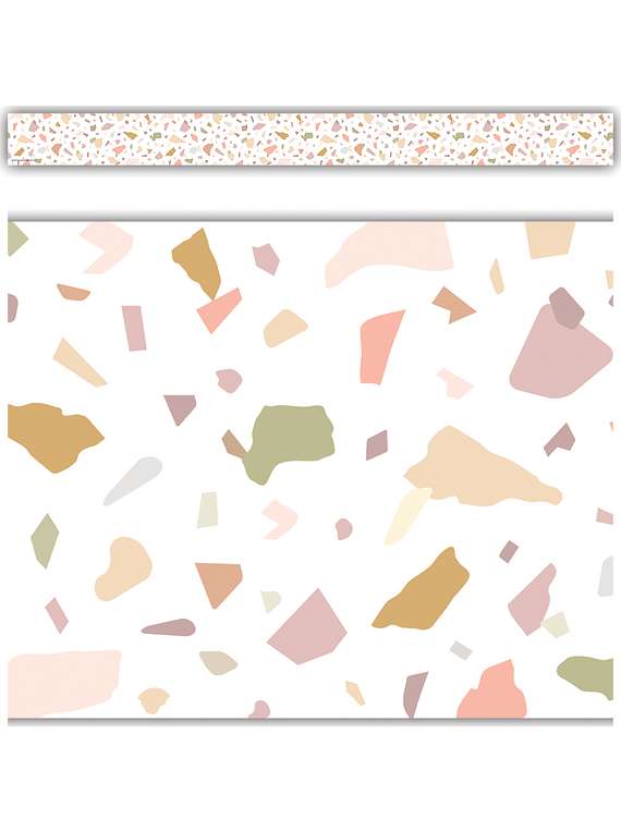 Terrazzo Tones Straight Border Trim (12pcs)(3''x35'')(7.6cmx89cm)