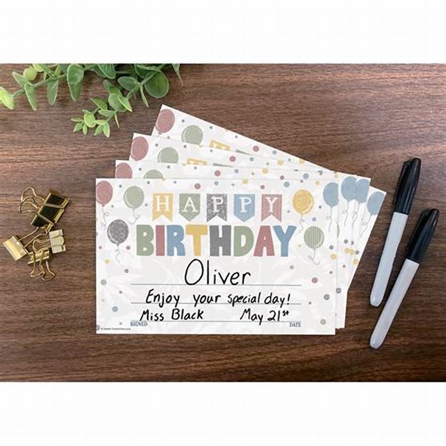 Classroom Cottage Happy Birthday Awards(30pcs) (8.5"x5.5")(21.5cmx14cm)