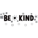 Black &amp; White Floral Be Kind BB Set (60pcs)(12 flowers)