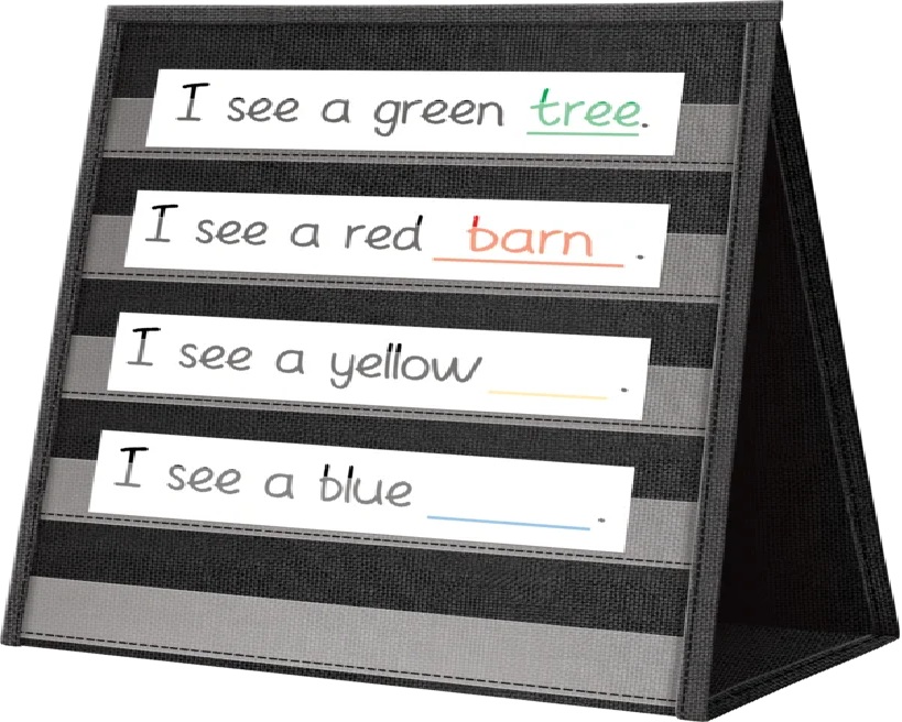 Black Desktop Pocket Chart (15.5"x12"x7.5")(39.3cmx30.4cmx19cm)